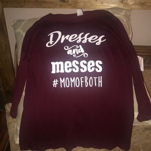 Quarter length sleeve flow shirt